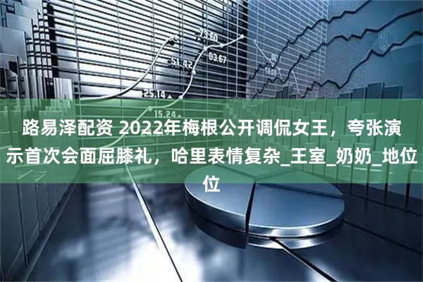 路易泽配资 2022年梅根公开调侃女王，夸张演示首次会面屈膝礼，哈里表情复杂_王室_奶奶_地位